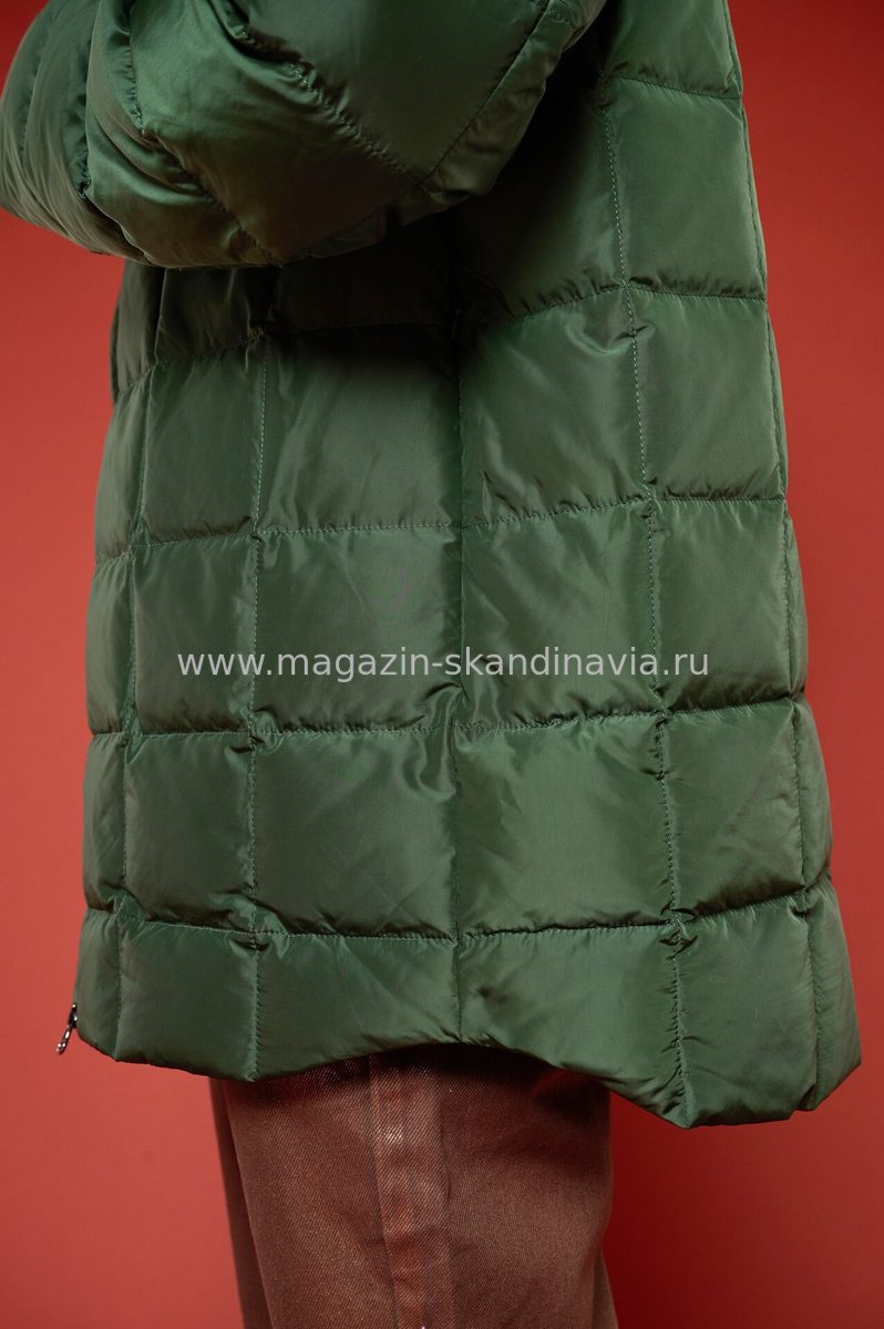 2558 206 Женская пуховая куртка DAMO цвет изумруд  (86197).Нидерланды