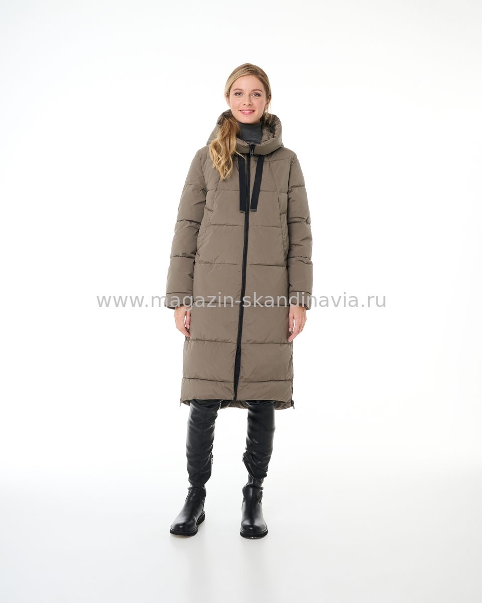 857 121 ECO Женское пальто DIXI COAT цвет капучино (77).Финляндия