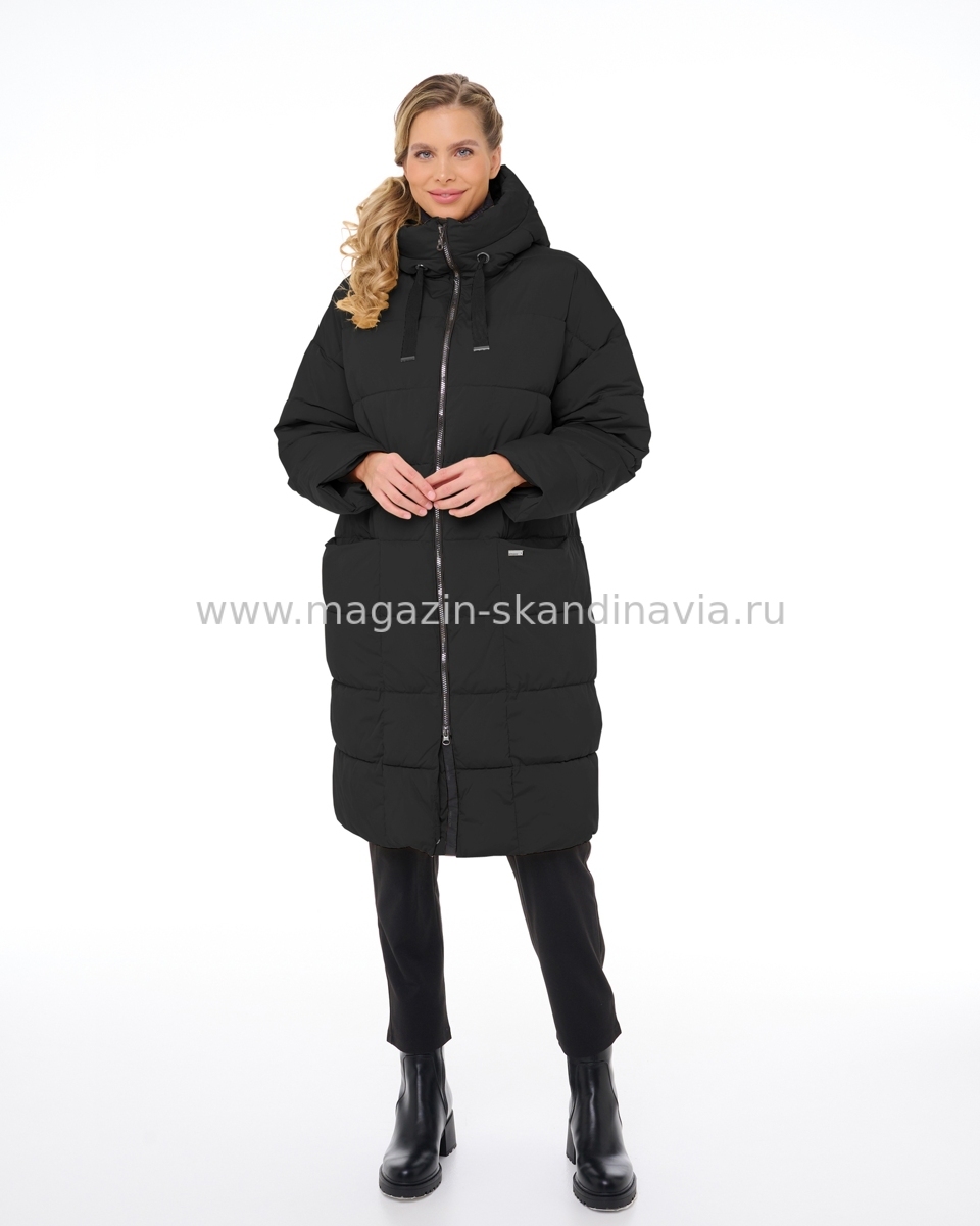 955 121 Женское пальто DIXI COAT цвет черный (99).Финляндия