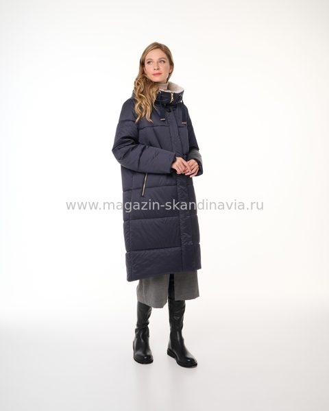 4465 302 Женское пальто DIXI COAT цвет темно-синий (28-42).Финляндия