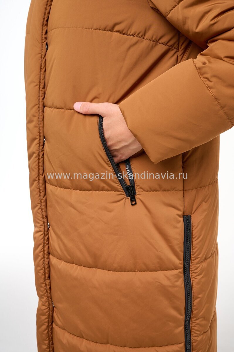 4595 121 Женское пальто DIXI COAT цвет горчичный (59).Финляндия