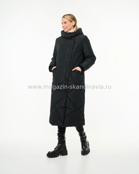 4125 115 Женское пальто DIXI COAT цвет черный (99).Финляндия