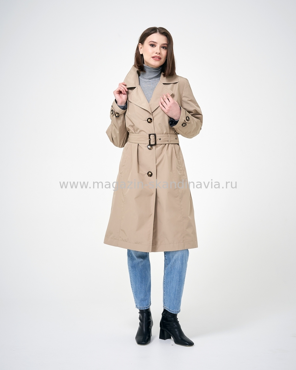6190 115 Женский плащ DIXI COAT цвет бежевый.Финляндия