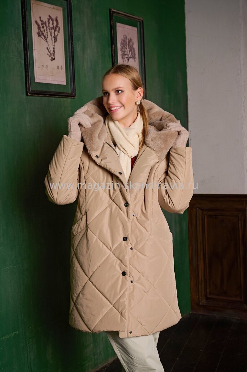 4847 115 Женская куртка DIXI COAT цвет бежевый (34-34).Финляндия