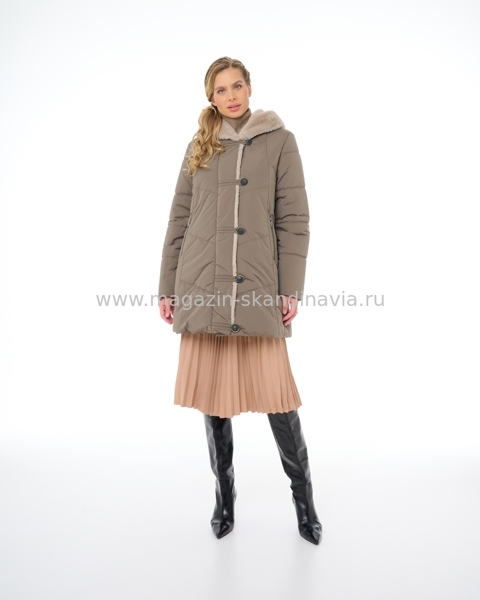 5969 121 Женская куртка DIXI COAT цвет каппучино (77-34).Финляндия