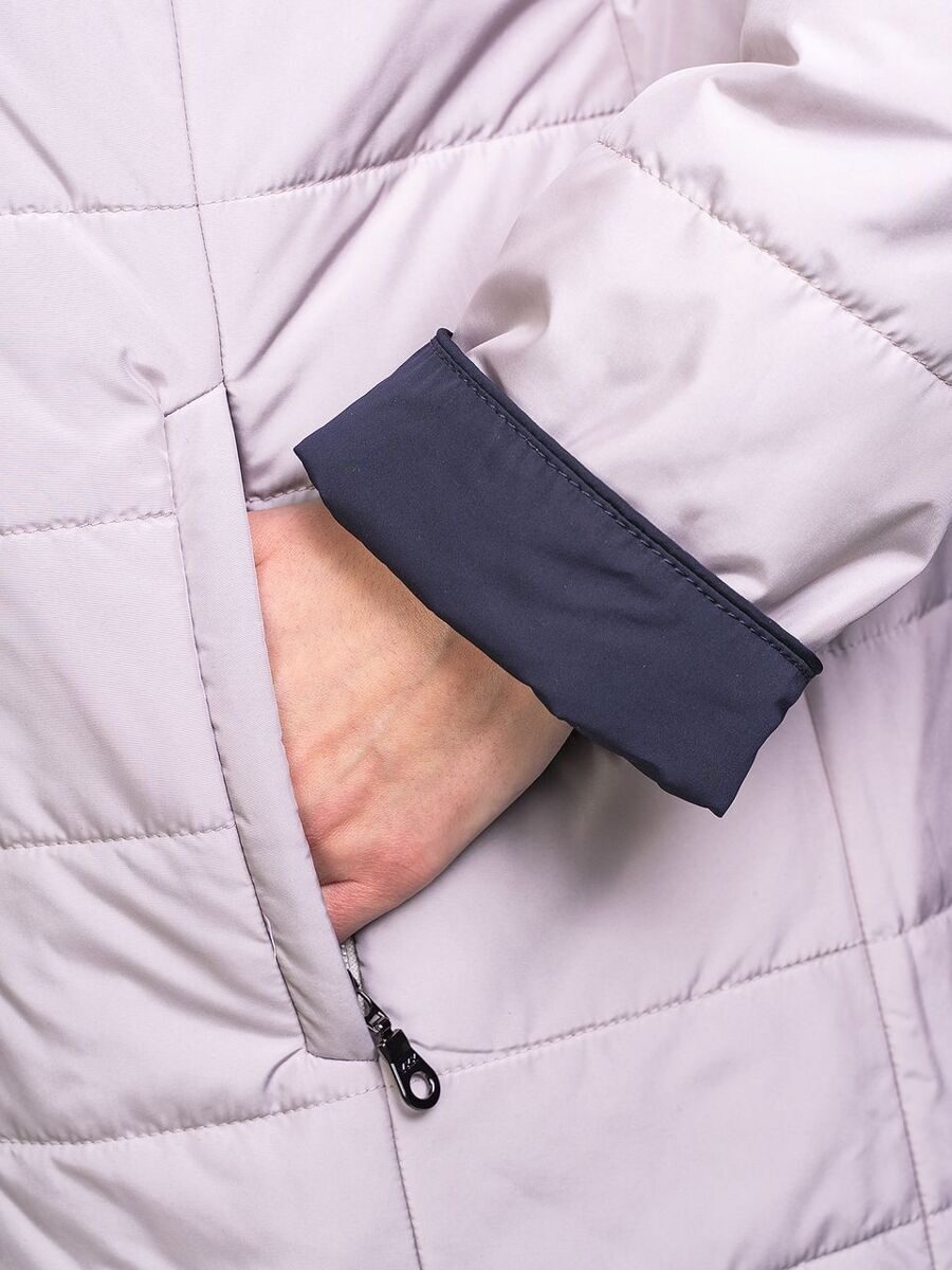 Женская куртка DIXI COAT 6165-395 бежевый-синий.Финляндия